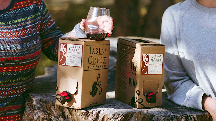 Tablas Creek makes its Patelin de Tablas boxed wines from the same cuvées as the bottled wines.